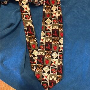 Tabasco Patterned Men's Tie - Red and Black